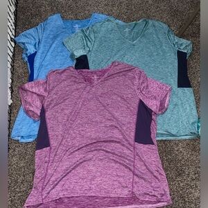 Plus size set of three activewear breathable T-shirts!